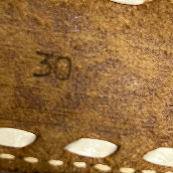 Vintage Brazos Joe Tooled Leather Belt with Margaret stamped on back - Picture 4 of 13